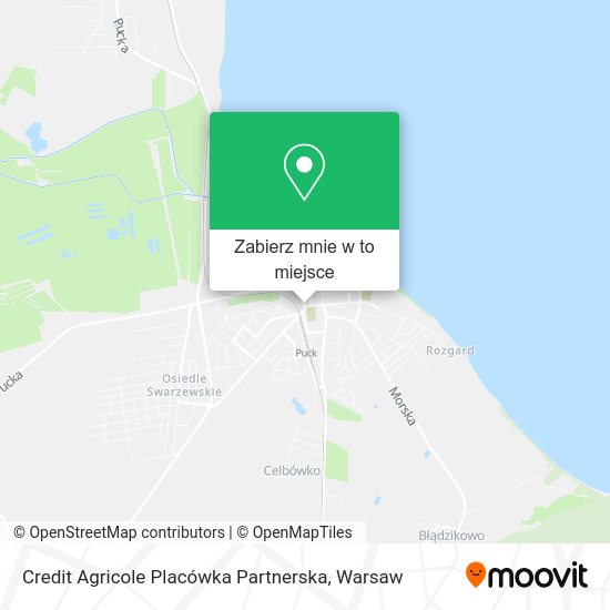 Mapa Credit Agricole Placówka Partnerska