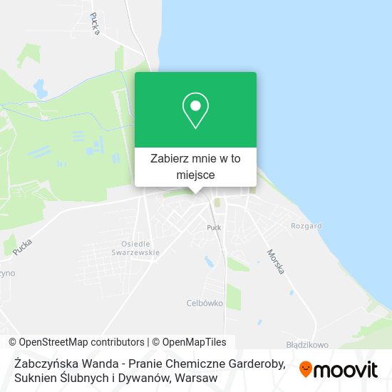 Mapa Żabczyńska Wanda - Pranie Chemiczne Garderoby, Suknien Ślubnych i Dywanów