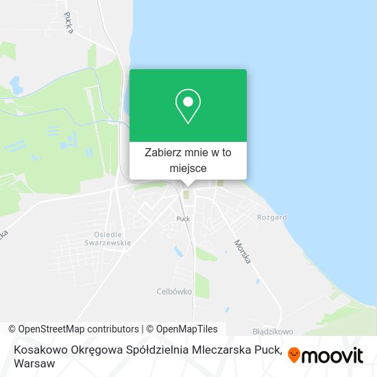 Mapa Kosakowo Okręgowa Spółdzielnia Mleczarska Puck