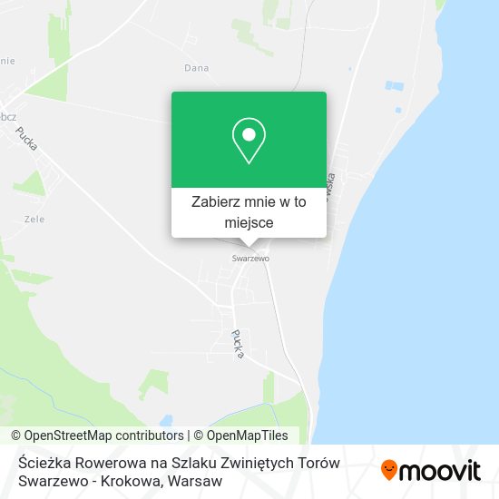 Mapa Ścieżka Rowerowa na Szlaku Zwiniętych Torów Swarzewo - Krokowa