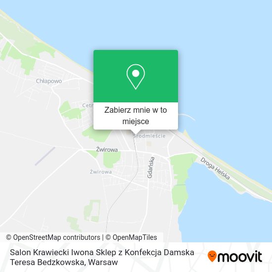 Mapa Salon Krawiecki Iwona Sklep z Konfekcja Damska Teresa Bedzkowska