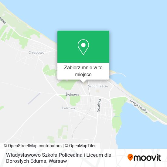 Mapa Władysławowo Szkoła Policealna i Liceum dla Dorosłych Eduma