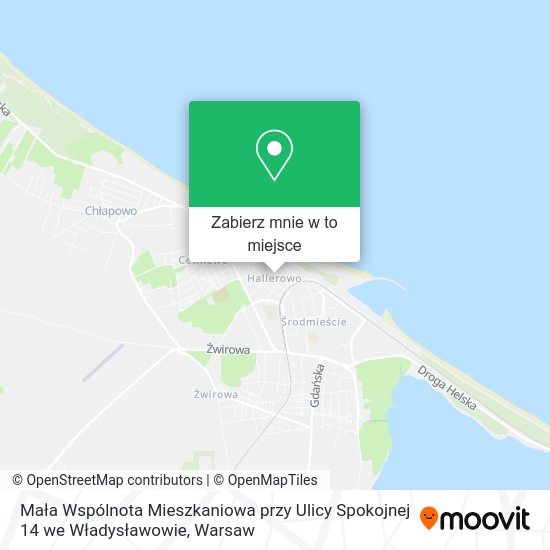 Mapa Mała Wspólnota Mieszkaniowa przy Ulicy Spokojnej 14 we Władysławowie