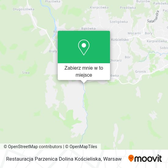 Mapa Restauracja Parzenica Dolina Kościeliska