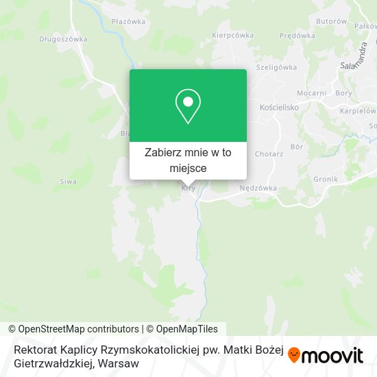 Mapa Rektorat Kaplicy Rzymskokatolickiej pw. Matki Bożej Gietrzwałdzkiej