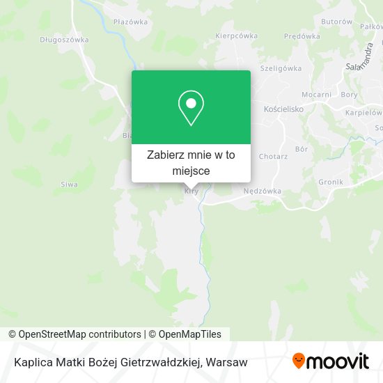 Mapa Kaplica Matki Bożej Gietrzwałdzkiej