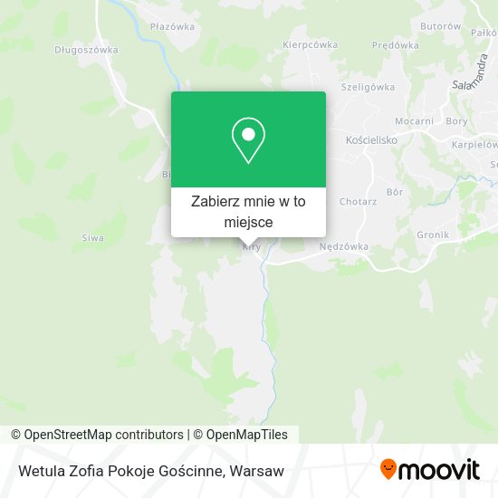 Mapa Wetula Zofia Pokoje Gościnne