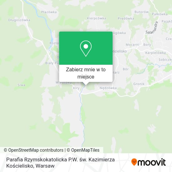 Mapa Parafia Rzymskokatolicka P.W. św. Kazimierza Kościelisko