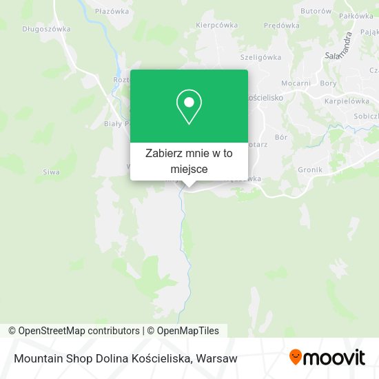 Mapa Mountain Shop Dolina Kościeliska