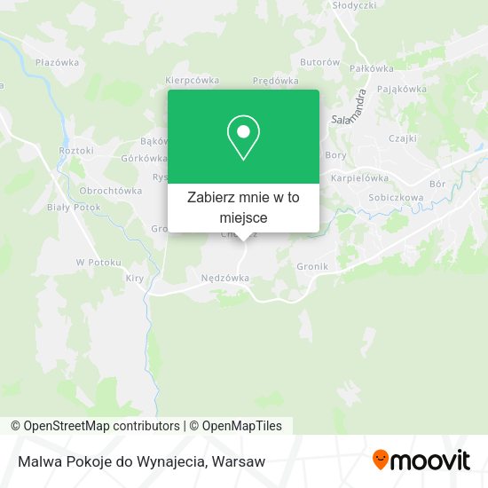 Mapa Malwa Pokoje do Wynajecia