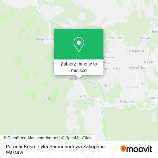 Mapa Parocar Kosmetyka Samochodowa Zakopane