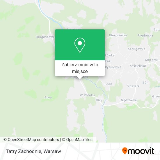 Mapa Tatry Zachodnie