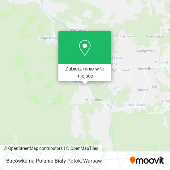 Mapa Bacówka na Polanie Biały Potok