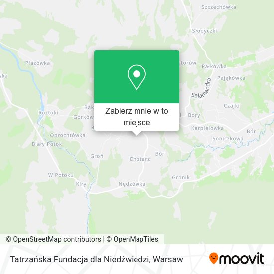 Mapa Tatrzańska Fundacja dla Niedźwiedzi