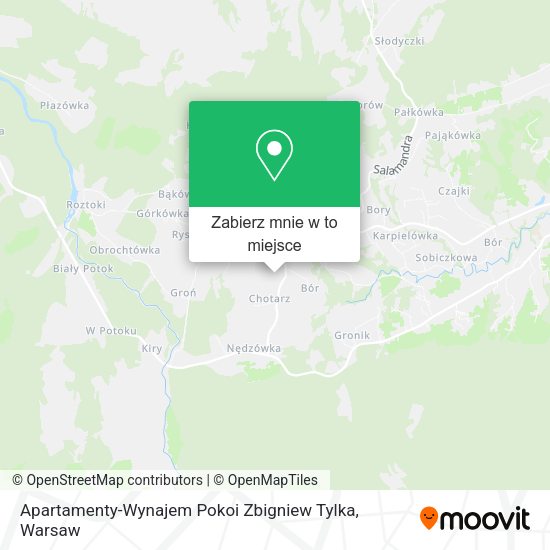 Mapa Apartamenty-Wynajem Pokoi Zbigniew Tylka