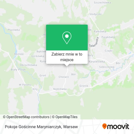 Mapa Pokoje Gościnne Maryniarczyk