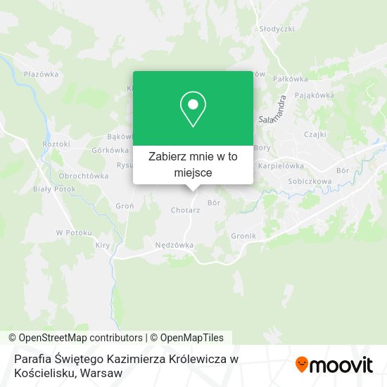 Mapa Parafia Świętego Kazimierza Królewicza w Kościelisku