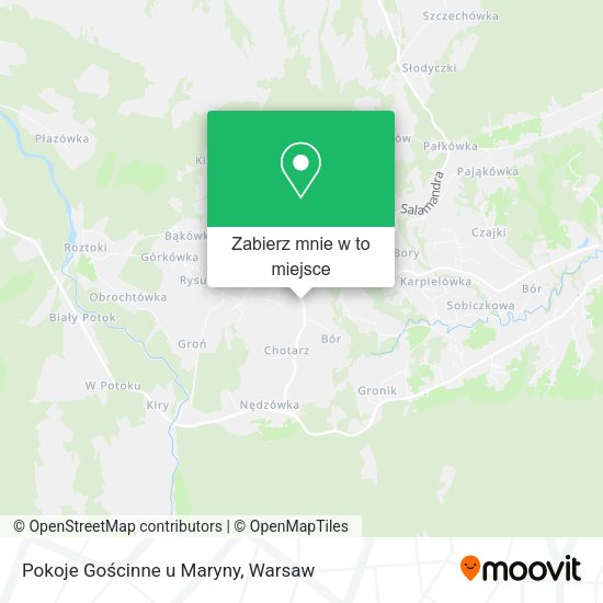 Mapa Pokoje Gościnne u Maryny