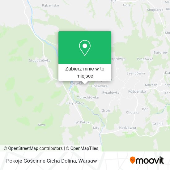 Mapa Pokoje Gościnne Cicha Dolina