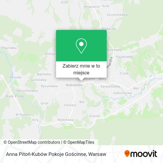 Mapa Anna Pitoń-Kubów Pokoje Gościnne