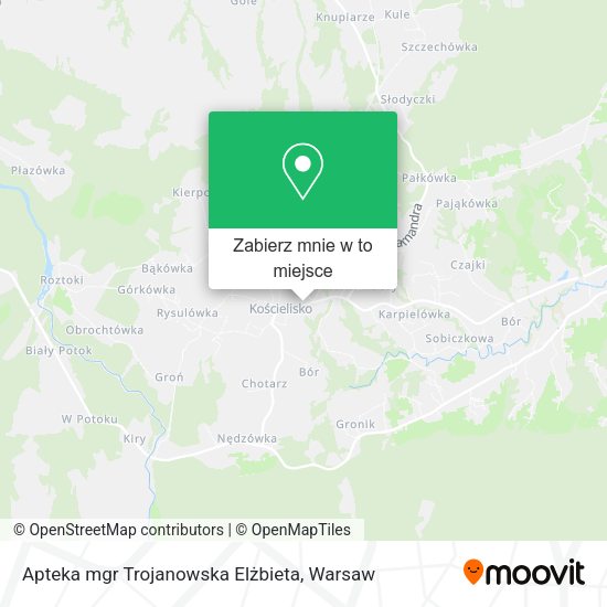 Mapa Apteka mgr Trojanowska Elżbieta