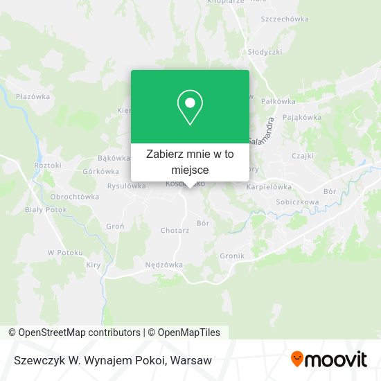 Mapa Szewczyk W. Wynajem Pokoi