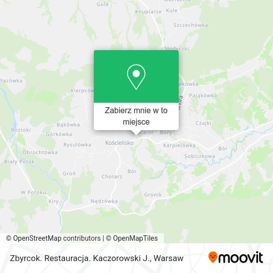 Mapa Zbyrcok. Restauracja. Kaczorowski J.