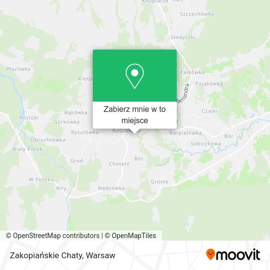 Mapa Zakopiańskie Chaty