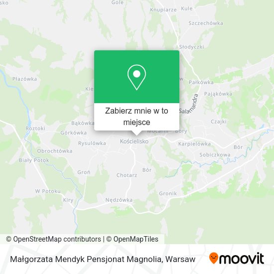 Mapa Małgorzata Mendyk Pensjonat Magnolia