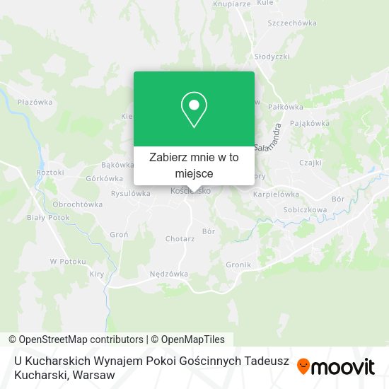 Mapa U Kucharskich Wynajem Pokoi Gościnnych Tadeusz Kucharski