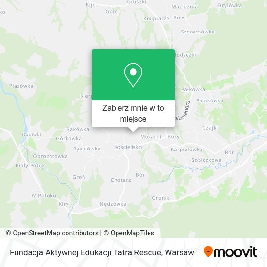 Mapa Fundacja Aktywnej Edukacji Tatra Rescue