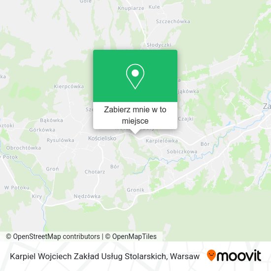 Mapa Karpiel Wojciech Zakład Usług Stolarskich