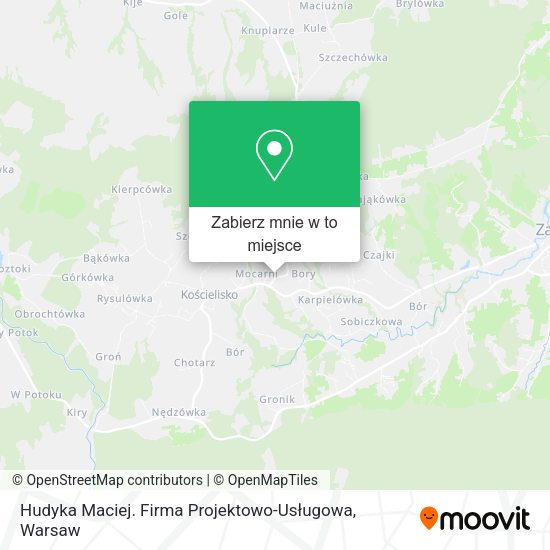 Mapa Hudyka Maciej. Firma Projektowo-Usługowa