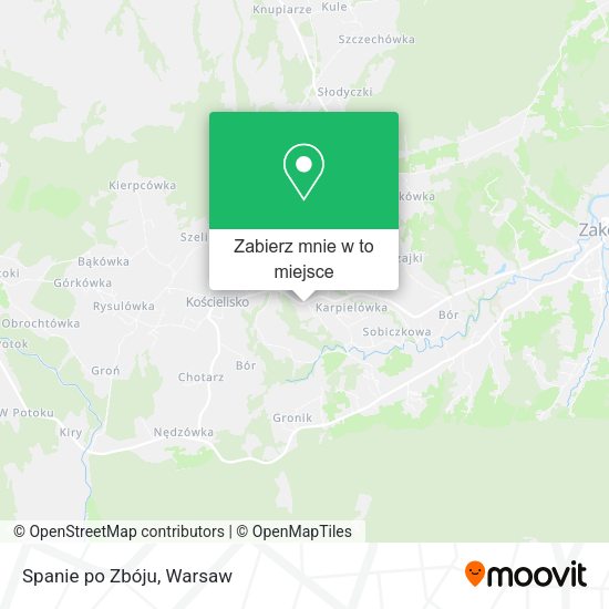 Mapa Spanie po Zbóju