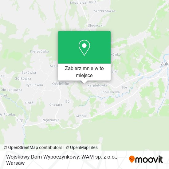 Mapa Wojskowy Dom Wypoczynkowy. WAM sp. z o.o.