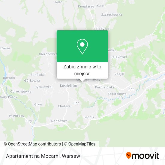 Mapa Apartament na Mocarni