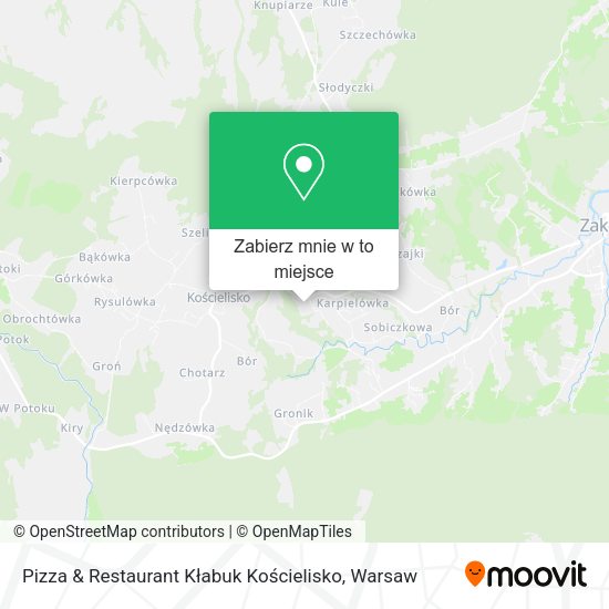 Mapa Pizza & Restaurant Kłabuk Kościelisko