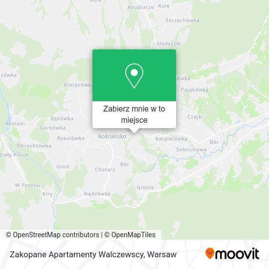 Mapa Zakopane Apartamenty Walczewscy