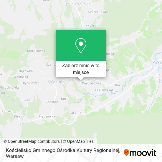 Mapa Kościelisko Gminnego Ośrodka Kultury Regionalnej