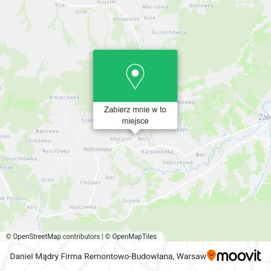 Mapa Daniel Mądry Firma Remontowo-Budowlana