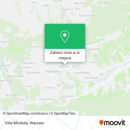 Mapa Villa Miodula