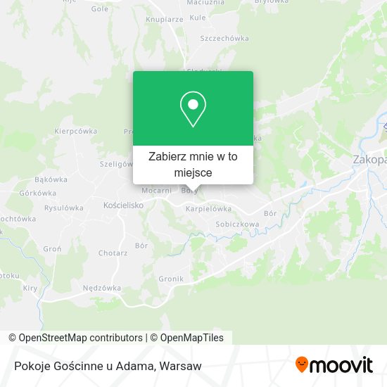 Mapa Pokoje Gościnne u Adama