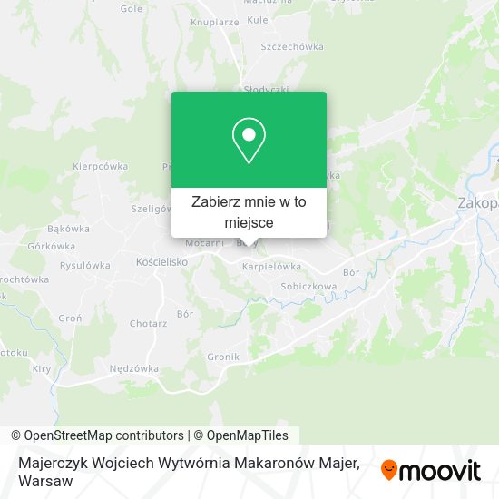 Mapa Majerczyk Wojciech Wytwórnia Makaronów Majer