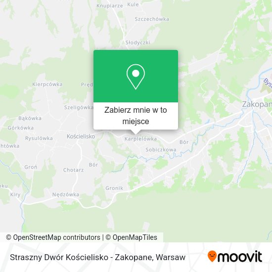 Mapa Straszny Dwór Kościelisko - Zakopane