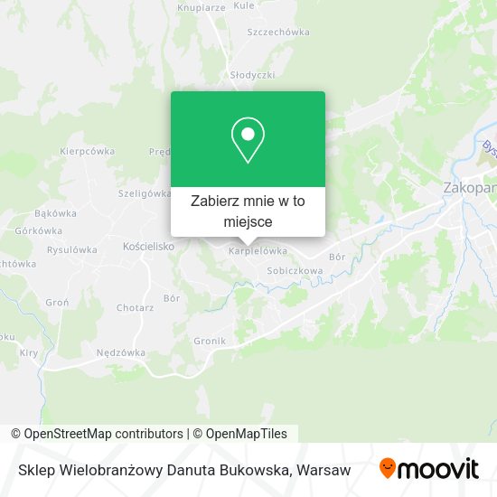 Mapa Sklep Wielobranżowy Danuta Bukowska