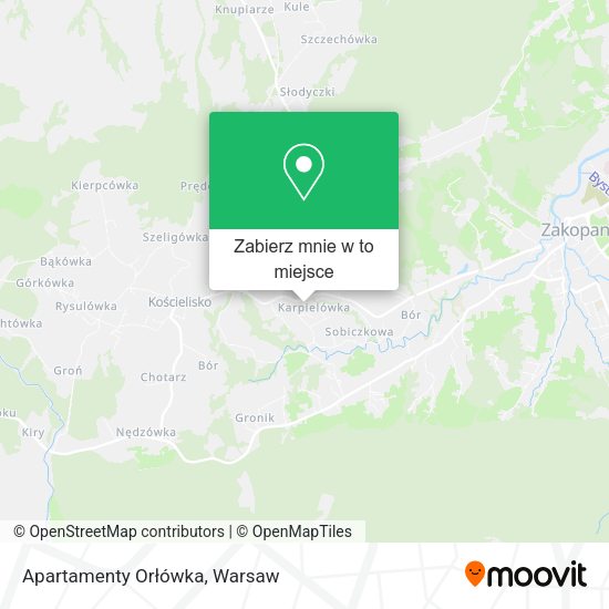 Mapa Apartamenty Orłówka