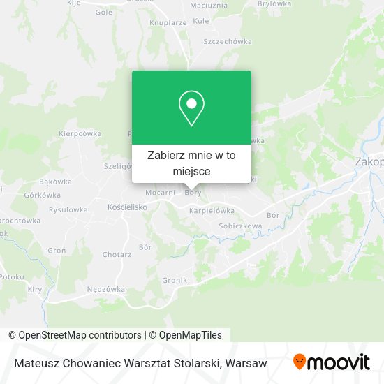 Mapa Mateusz Chowaniec Warsztat Stolarski