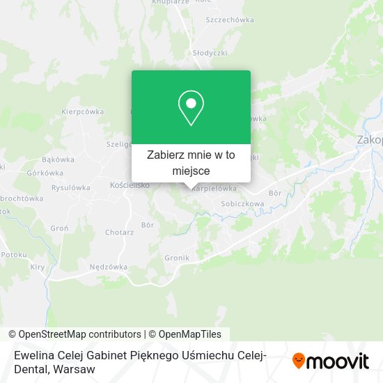 Mapa Ewelina Celej Gabinet Pięknego Uśmiechu Celej-Dental