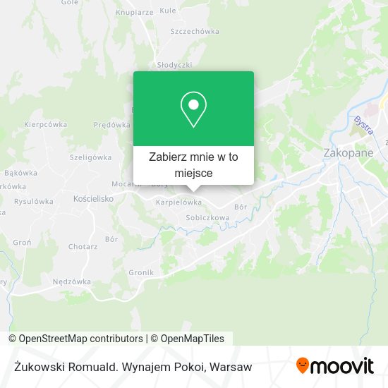 Mapa Żukowski Romuald. Wynajem Pokoi