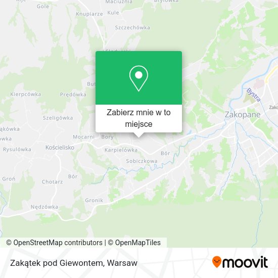 Mapa Zakątek pod Giewontem